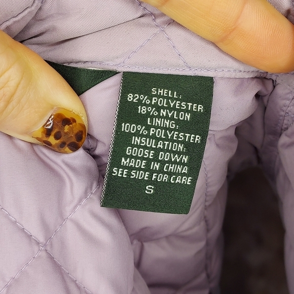 Eddie Bauer vest goose down quilted lavender lilac purple zip closure pockets S - Picture 7 of 13